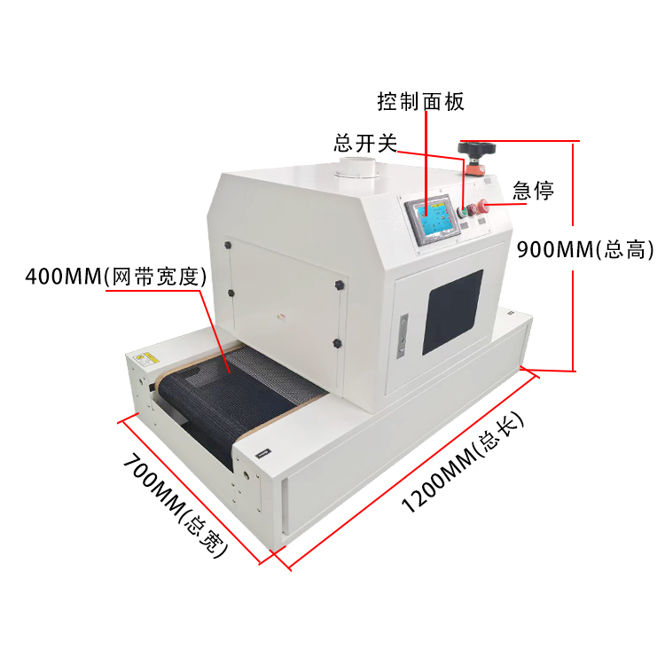 40025uv curing machine multi-side irradiation high power ultraviolet tunnel oven desktop uvled light curing machine customised (5)k5w